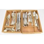 A large Victorian twelve setting silver cutlery set by John & Henry Lias, London 1837, comprising