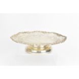 A George VI silver pedestal dish by Cooper Brothers & Sons Ltd, Sheffield 1937, with grape and