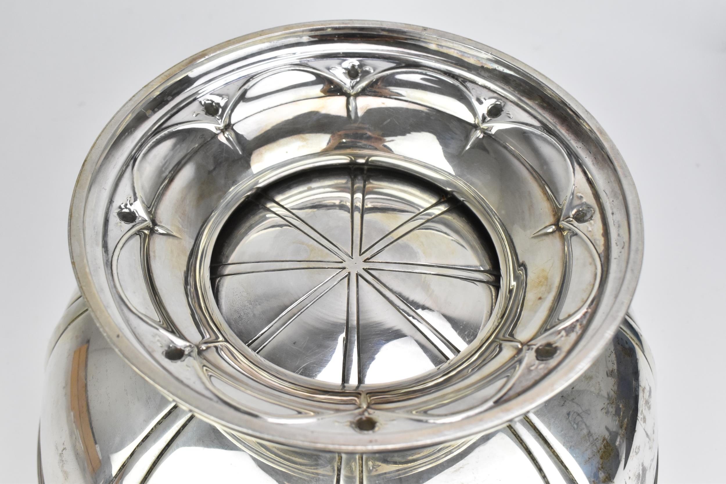 A large George V silver punch bowl, possibly by Harrison Brothers & Howson, London 1912, of circular - Image 6 of 9