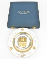 An Elizabeth II silver and silver-gilt commemorative plate by Mappin & Webb, Sheffield 1973,