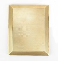 An early 20th century 9ct yellow gold cigarette case by William Neale & Son Ltd, Birmingham 1935,