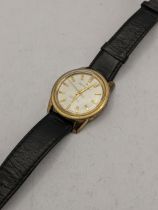 A vintage automatic gold plated Seiko sportsmatic having both hour markers, central seconds and in a