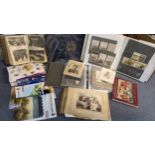 A selection of mainly military related ephemera to include a scrap album, photograph albums and