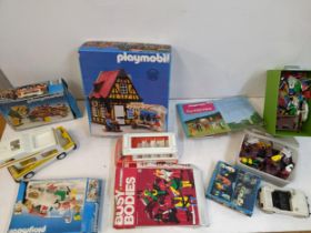 Playmobil and similar toys and accessories to include vehicles, figures and animals Location: