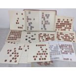 A collection of penny red stamps contained in an album and loose sheets Location: