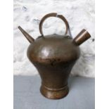 An early 20th century wine flask and a Western Asian powder flask Location: