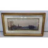 An early 20th century landscape water colour signed Hobson to the lower right corner Location: