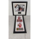 Fernando Alonso - photographs and plaque and Robert Kubica signed photograph each framed and