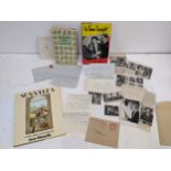 Three books each with letters or signatures, Elephant Bill, with a postcard and letter from the