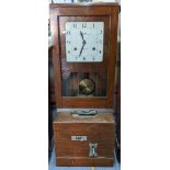 A mid 20th century National Time Recorder clocking clock 95h x 3W Location: