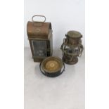 Two early 20th century ship lanterns to include a Robb Moone and Neil together with a Franx