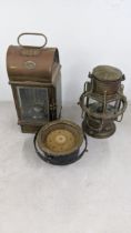 Two early 20th century ship lanterns to include a Robb Moone and Neil together with a Franx