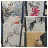 A mixed group of eleven mid 20th century Chinese scrolls depicting various scenes to include a