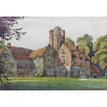 A watercolour depicting Bisham Abbey, unsigned 55x38cm , framed Location:
