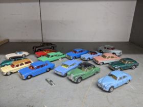 A group of vintage Spot-On, Corgi and Dinky diecast model cars to include a Dodge Royal Sedan,