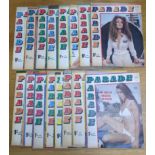 A quantity of 16 vintage Parade adult magazines from 1969/70 Location: