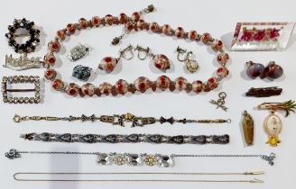 Early to mid 20th Century costume jewellery to include an Egyptian Revival enamelled bracelet and '