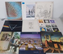 Nine Pink Floyd albums to include 'A Nice Pair', 'Dark Side of the Moon' (includes one poster) '