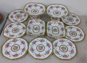 A late 19th/early 20th century Copeland Spode part service, for Belfast retailer Robert Hogg