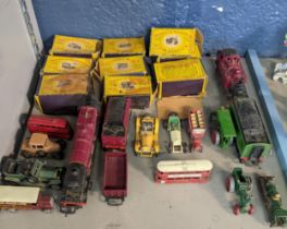 A mixed lot of toys and stamps, Yesteryear by Lindsey, to include No. 10 boxed A/F and others with