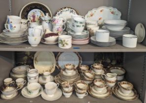 A quantity of mixed china to include 19th century and later part tea sets, cups and saucers, Royal