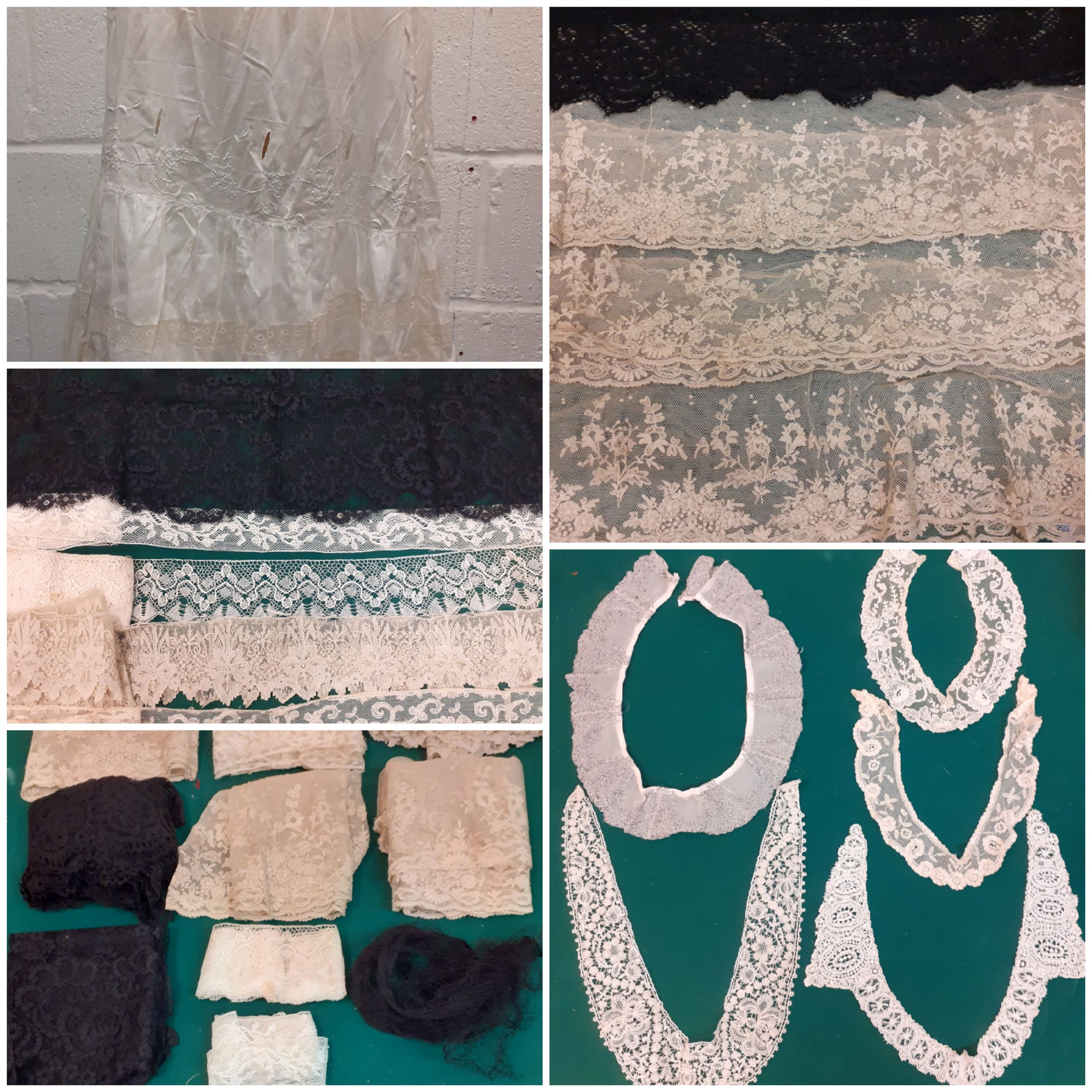 A quantity of 19th and early 20th Century lace trimmings and insertions to include an Alencon