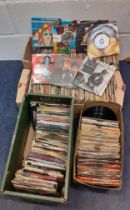 A quantity of mainly 1970's 45rpm singles to include The Knack, Fleetwood Mac, The New Seekers,