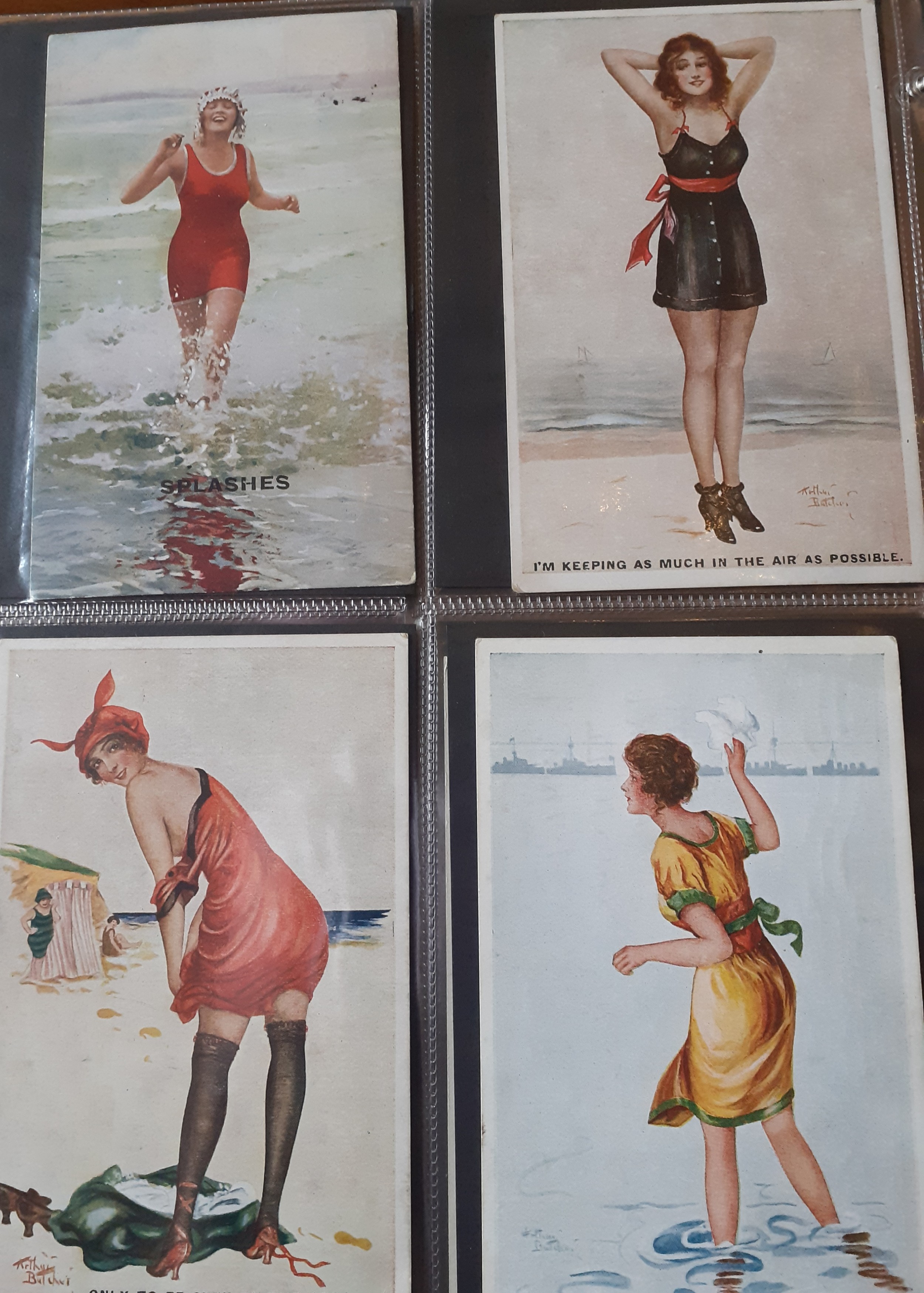 An album of postcards to include early 20th Century and reproduction fashion and glamour examples, - Image 2 of 9