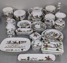 A collection of Staffordshire, Wedgwood and Coalport hunting scene pattern china Location: