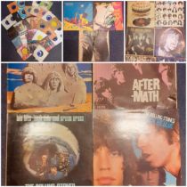 A quantity of Rolling Stones LP's and 45rpm singles to include Steel Wheels (MATRIX CBS 465752),