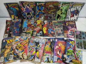 A collection of comics to include Marvel, DC, X-Men, Spiderman, Ironman and others Location: