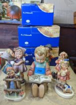 Seven Goebel figures to include; My favourite Pony, Signs of Spring, Grandpa's Boy, Mothers Helper