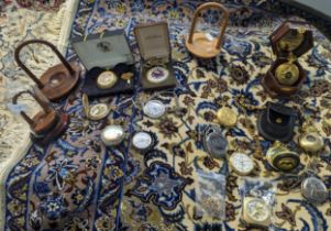 A collection of quartz and other pocket watches to include a cased Colibri 'Steamboat Willie' Disney