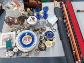 Mixed household ceramics, ornamental items to include crested china, figures, decorative plates,