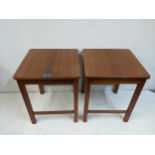 A pair of mid 20th century teak occasional tables Location:G