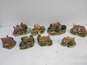Eight Lilliput Lane model cottages to include Pastures New, Oakwood Smithy Bridle & Bit Stables