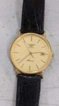 A Longines Presence quartz 9ct gold gents wristwatch, Location: