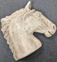 A modern composition wall hanging model of a horses head, 40cm x 38cm w Location: