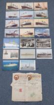 A small quantity of vintage cruise liner postcards to include The White Star Line, RMS Berengaria,