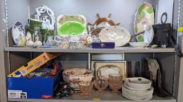 A mixed lot to include toys, wristwatches, ceramics, china and glassware, Location: