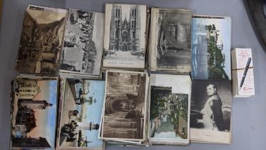 A collection of early 20th century tourists postcards to include Berlin, Chateau des Comtes,