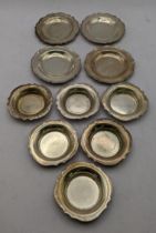 A group of white metal pin dishes stamped 900, total weight 240.3g Location: