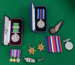 Military related flying medals including an RAF tribute medal to the air crew of Bomber Command, RAF