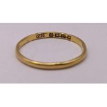 A 22ct gold wedding band, 1.6g Location: