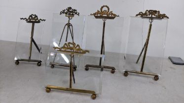 five late 19th century gilt metal framed photograph frames, Location: