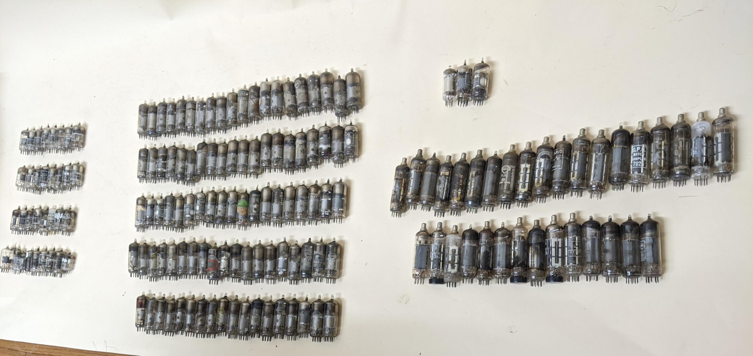 A quantity of radio valves to include Mullard EF80, Bentley valve, Mullard PL81, Dario PL83, GPO