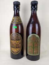 BREWERIANA INTEREST: Two rare 1930s Wethered's, Marlow advertising display beer bottles of oversized