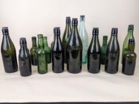 Eighteen beer bottle variants from the Burge brewery, Windsor