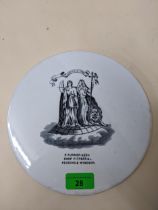 Pictorial stoneware scale plate R. Turners & Son, Shop Fitters & Co, Reading & Windsor
