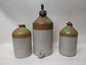 Three Windsor flagons - Williams & Dean tap jar (2G), Star & Garter (1G) and I.P Boyce (1G)